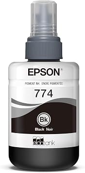 Epson 774 Genuine Black EcoTank Refill Bottle T774120