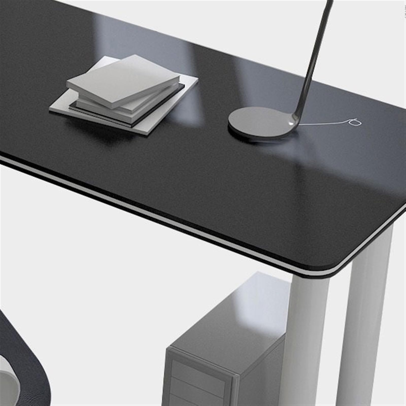 Semplice Tavolo da scrivania angolare for PC, tavolo da scrivania, semplice e moderno, tavolo da studio for studenti, scrivania angolare a L, scrivania da ufficio, camera da letto, casa Scrivere(White