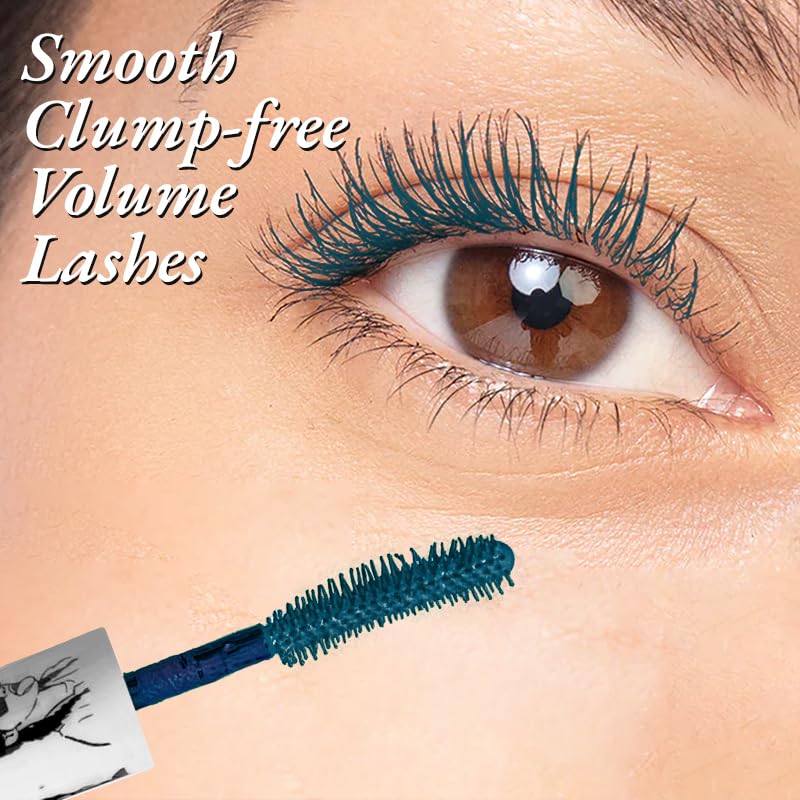 Image of Elitty Pop Colored Lush Lashes Mascara - Delulu (Teal), Waterproof, Smudge proof, Curling and lengthening, Infused with Witch Hazel and Almond Oil, Vegan & Cruelty Free -5 ML Each