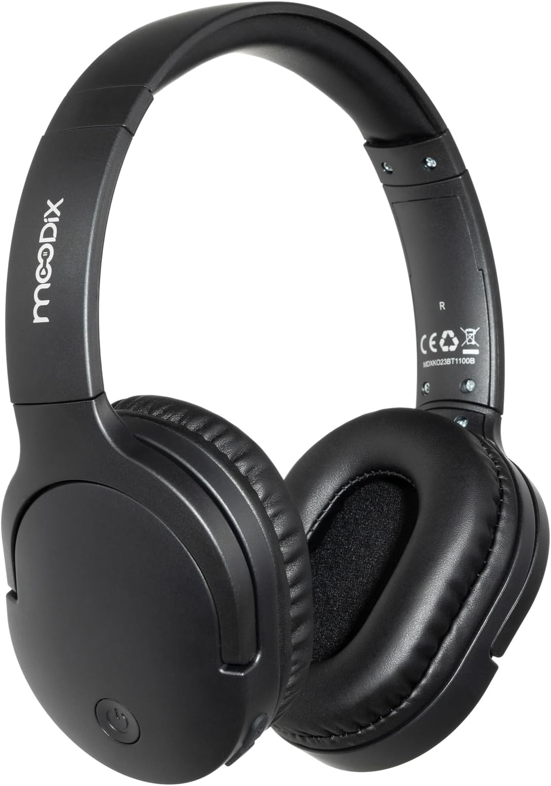 Bluetooth On-Ear Headphones, iOS and Android Compatible Wireless Headphones, Lightweight Over-Ear Loud Headphones with Deep Bass, Black (Black)