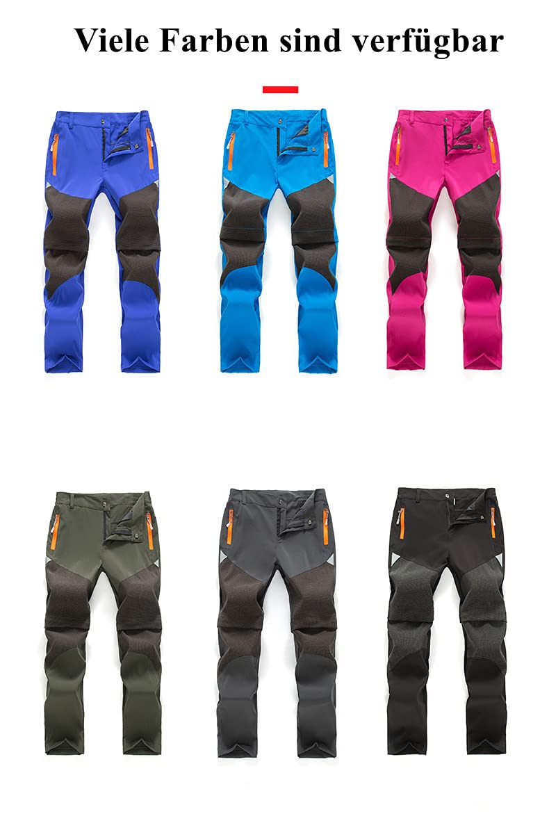 Daysskk Pantalones 2 en 1 con cremallera, desmontables, para niños, niñas, para exteriores, verano, secado rápido, para senderismo, impermeables