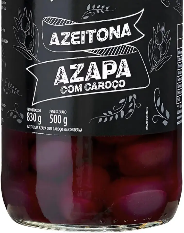 Azeitonas Pretas Azapa Premium Vidro 500g