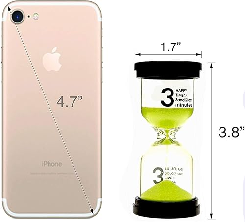 Miniatura 4 de 3 Minutos De Arena Temporizador Reloj De Arena Reloj De Arena Reloj De Arena Para Clases De Juegos De Cepillado De Dientes Entrenamiento - Verde