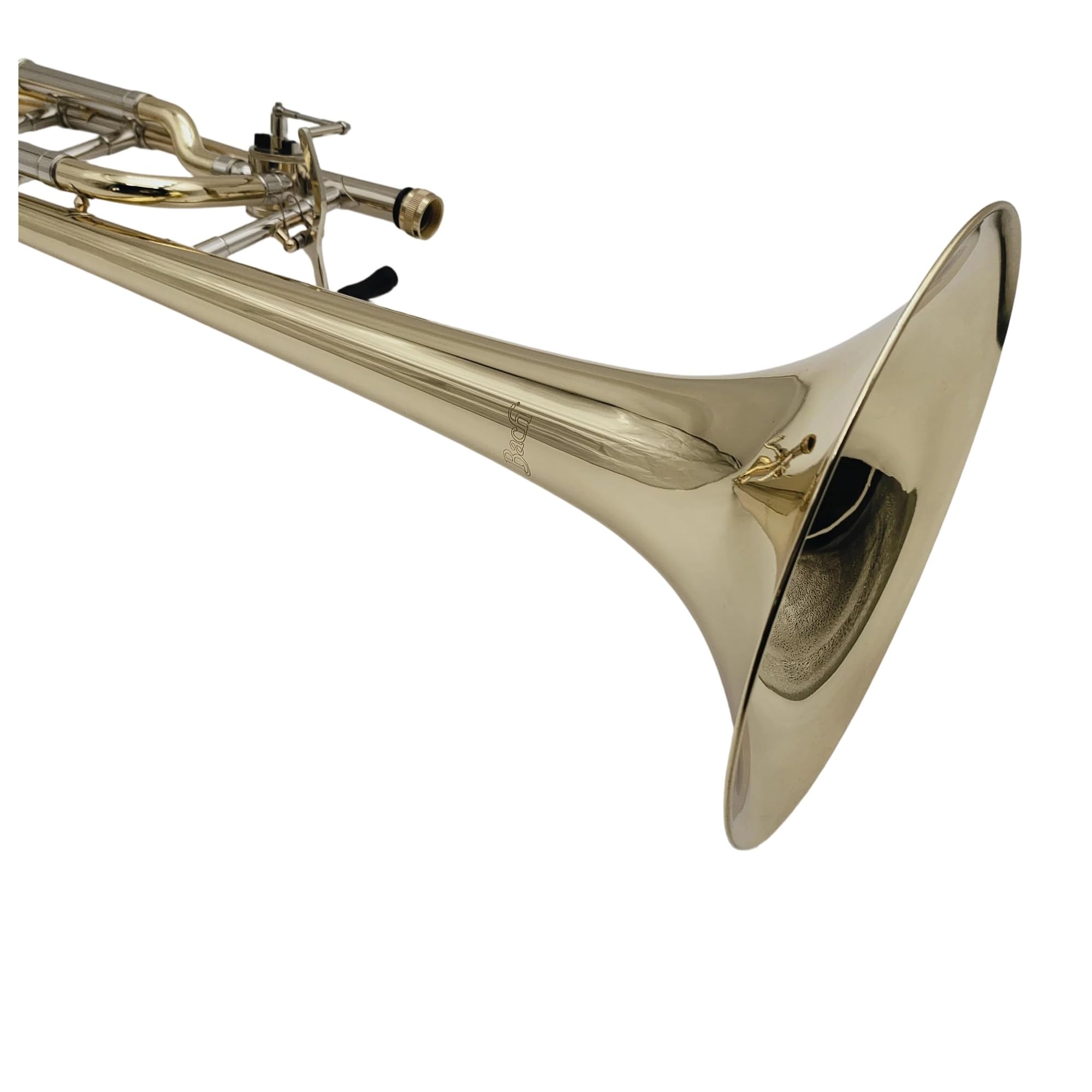Puzon Dla Początkujących Puzon Tenorowy Bb F Mosiądz Lakierowany Pozłacany, Profesjonalny Instrument Muzyczny Z Etui Na Ustnik