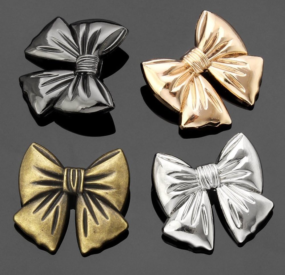 10 botones de lazo metal con vástago, for costura, cárdigans(Golden,15mm*14mm)