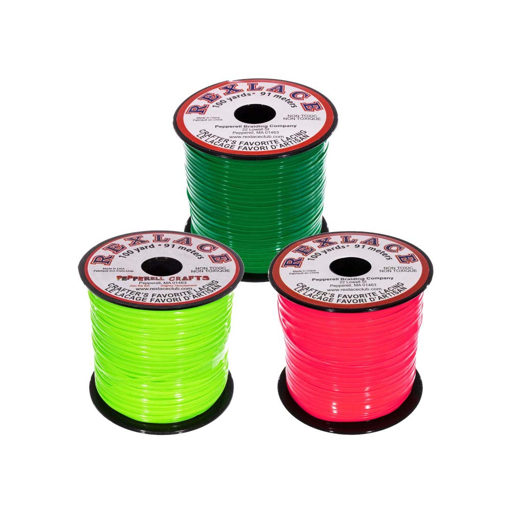 Craft County Rexlace Multicolor Bundle Packs – 100 Yards of Each Color (Watermelon)