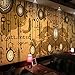 SKTYEE Mural 3d Retro café abstracto fondo de sala de restaurante papel tapiz antiguo bolsillo reloj pluma papel tapiz mural, 400x280 cm (157.5 por 110.2 in)