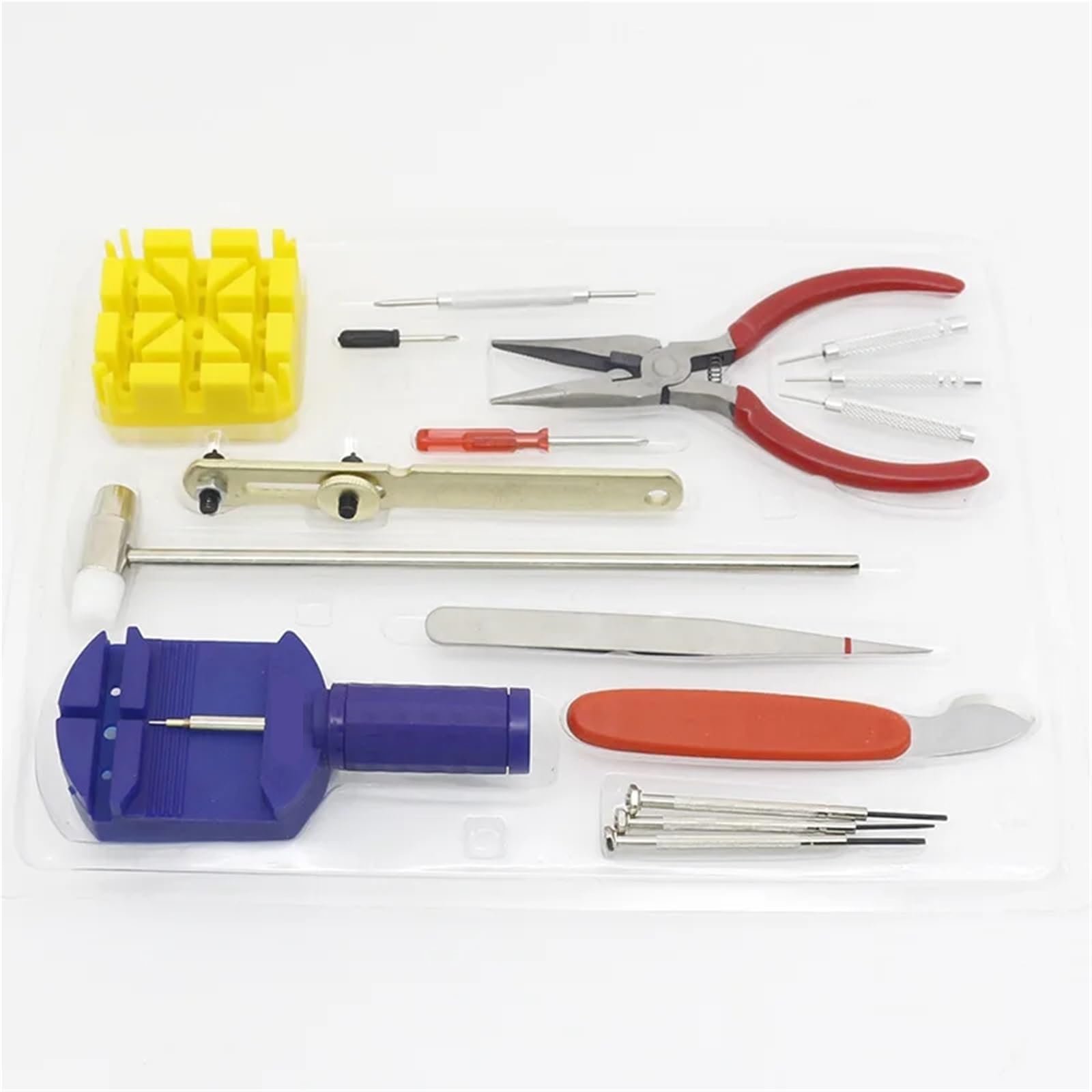 Kit de reparación de Relojes de 16 Piezas/Juego. Kit de Herramientas para reparación de Relojes para Abrir la Tapa Trasera, Correa, reemplazo de batería o repuestos de Relojes.