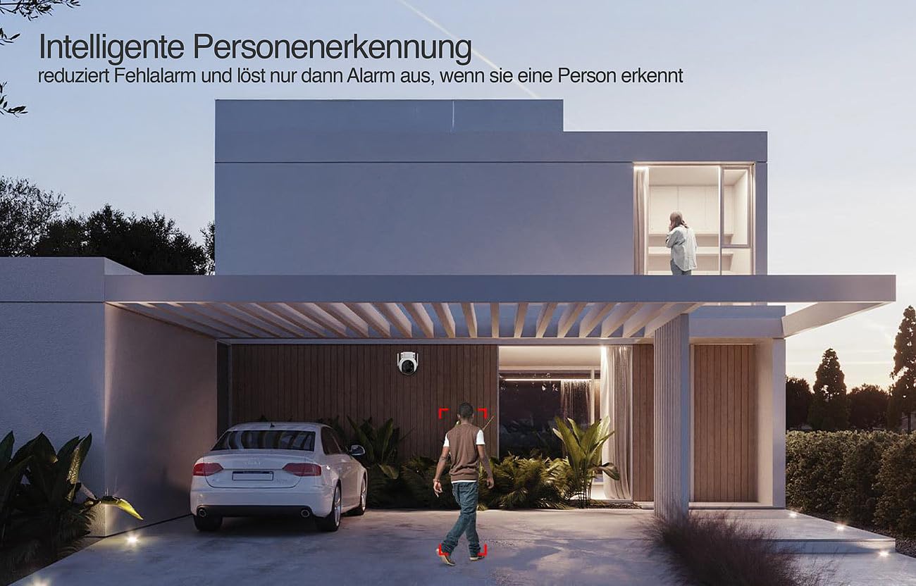 7links Camera: 2er-Set WLAN-Pan-Tilt-Outdoorkamera mit 4K-Auflösung, Farb-Nachtsicht (Überwachungskamera Outdoor, WLAN Kamera 4K, IP)