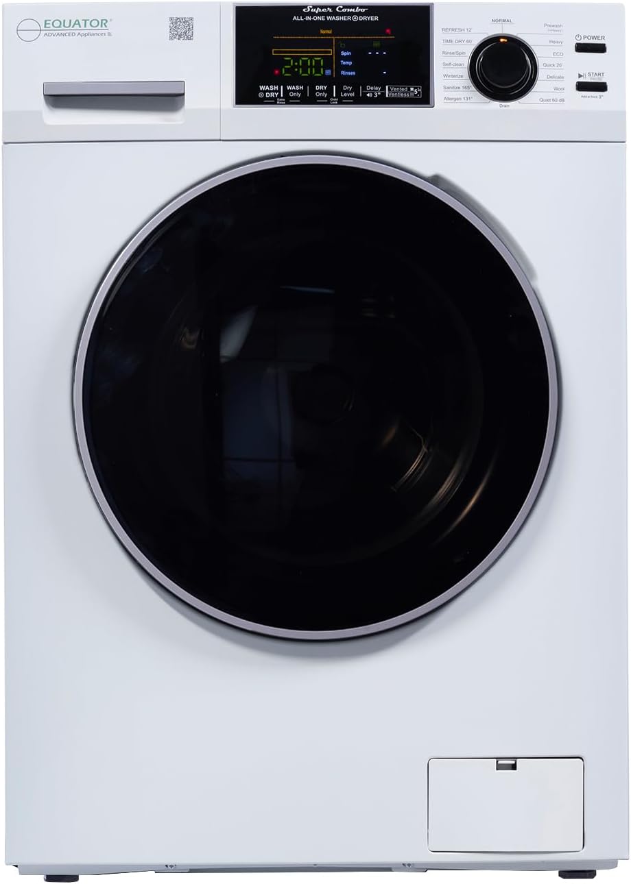White 36" Electric Smart Combo Washer Dryer