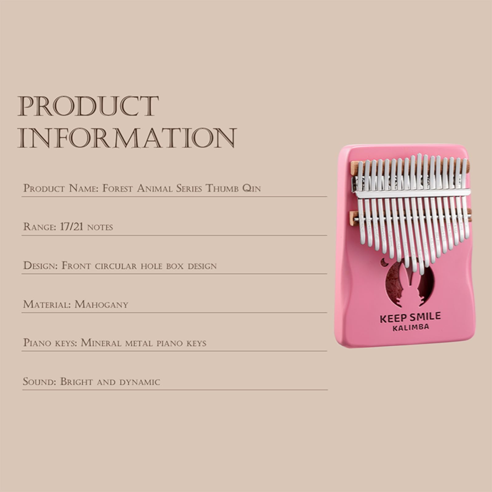 Kalimba Piano à pouce professionnel portable en acajou Mbira avec marteau d'accordage, sac de transport, instructions, cadeau idéal pour anniversaire, vacances, mariage, instruments de musique pour