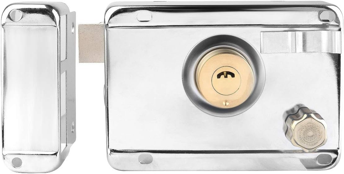 Home Door Gate Safety Vertical Keyway Cylinder Deadbolt Rim Lock Set