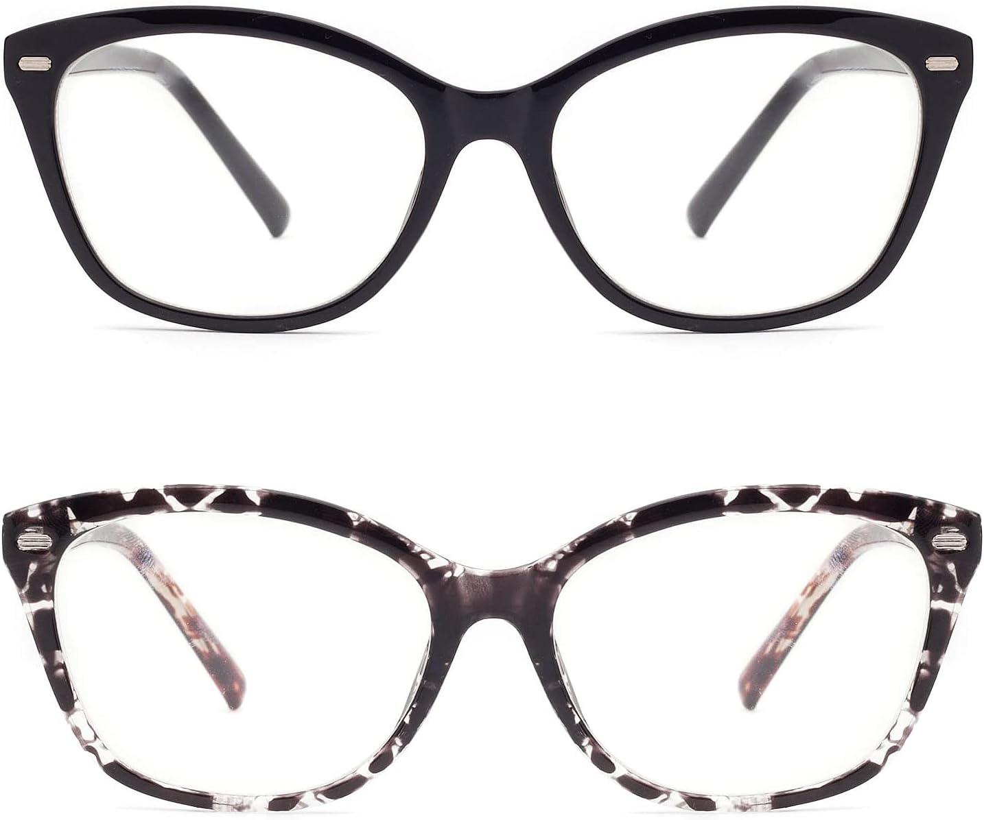 Trendy Premium Reading Glasses for Women Oprah Style Computer Readers Anti Blue Light with TR90 Unbreakable Frame