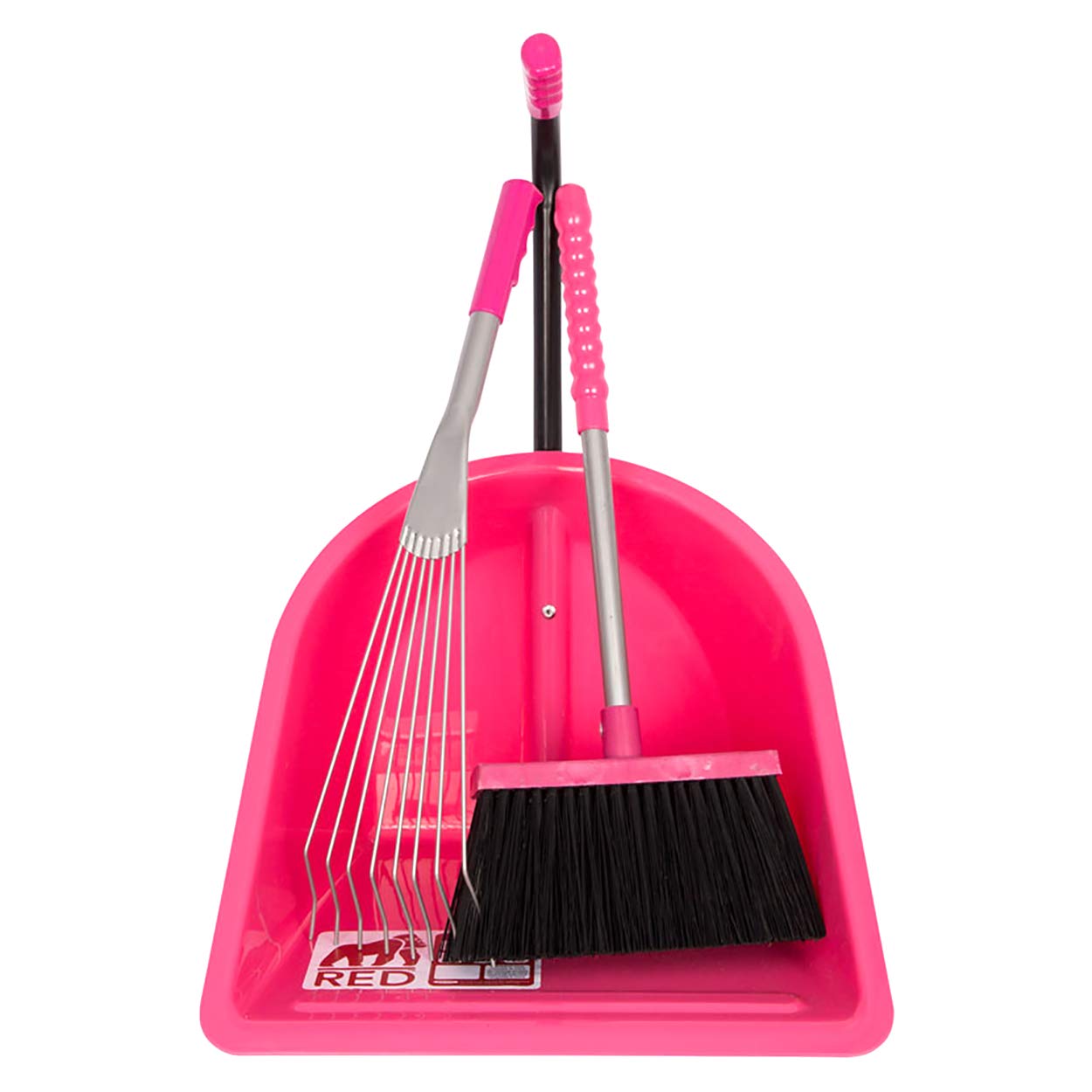 Red Gorilla Pink Teenie Tidee™ With Short Metal Rake & Broom | Colour: