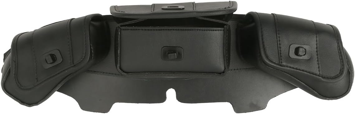 SLMOTO Motorcycle Windshield Saddle 3 Pouch Bag Fits For Harley Touring Electra Glide Street Glide Tri Glide Ultra Classic 1996-2013 Black
