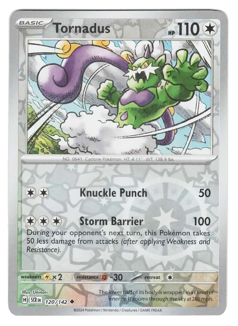 Amazon.com: Pokemon - Tornadus 129/142 - Stellar Crown Reverse