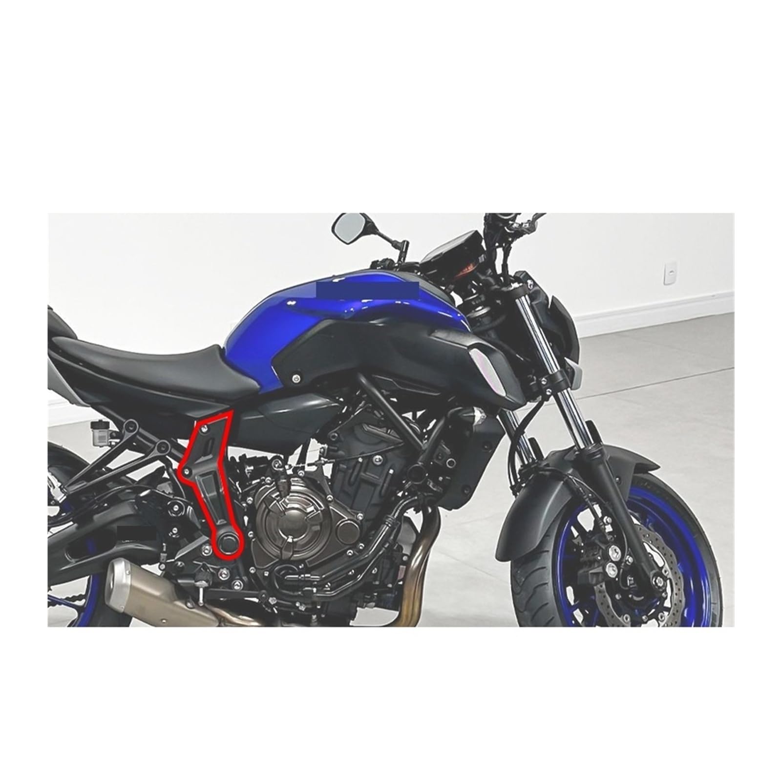 Compatibile con YAMAHA MT-07 FZ-07 2021-2024 | Accessori per motociclette Pannello laterale del motore Coperchio laterale della cassa(Unpainted-Left)