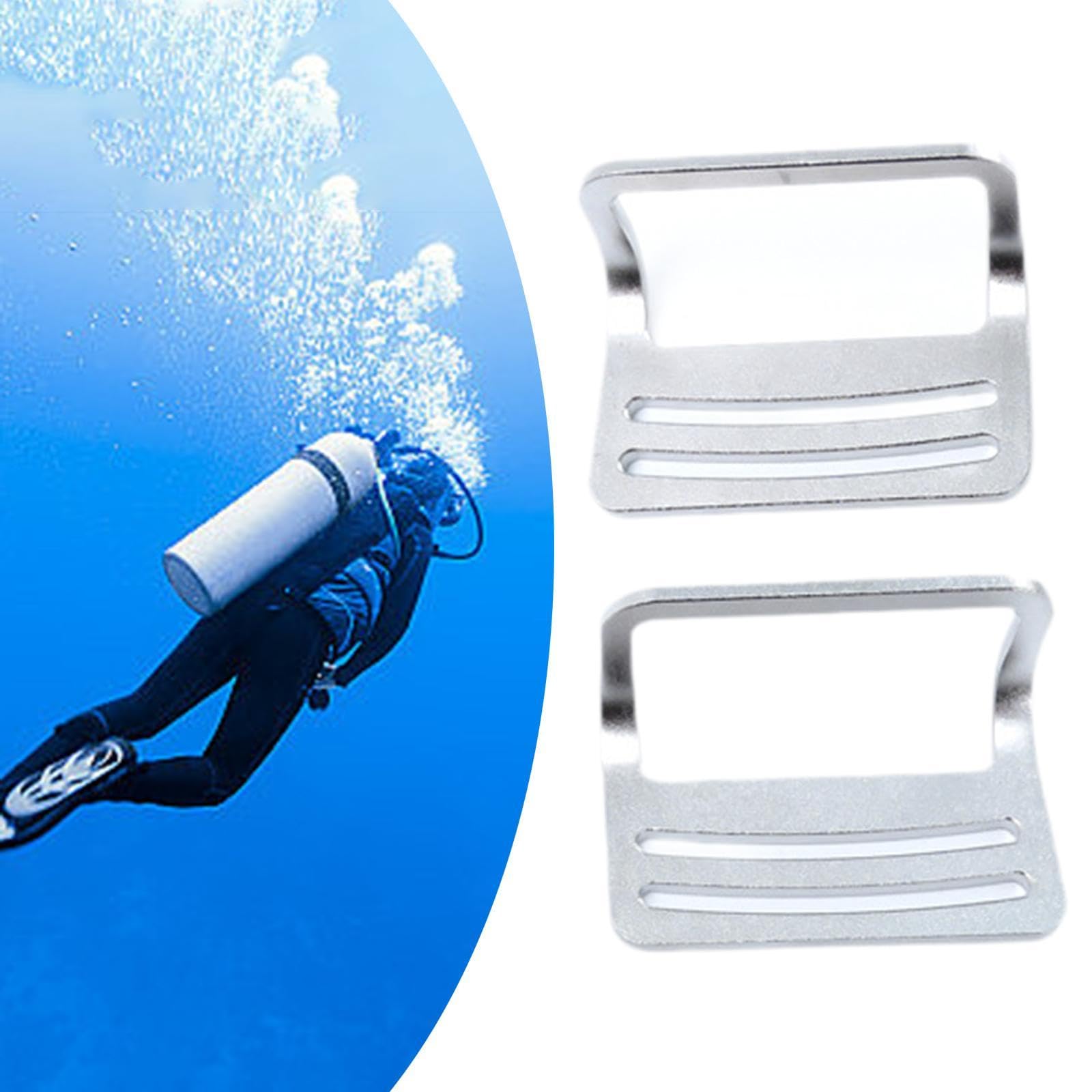 2 Hebillas de Sujeción para Cinturón de Lastre de Buceo, Acero Inoxidable 316