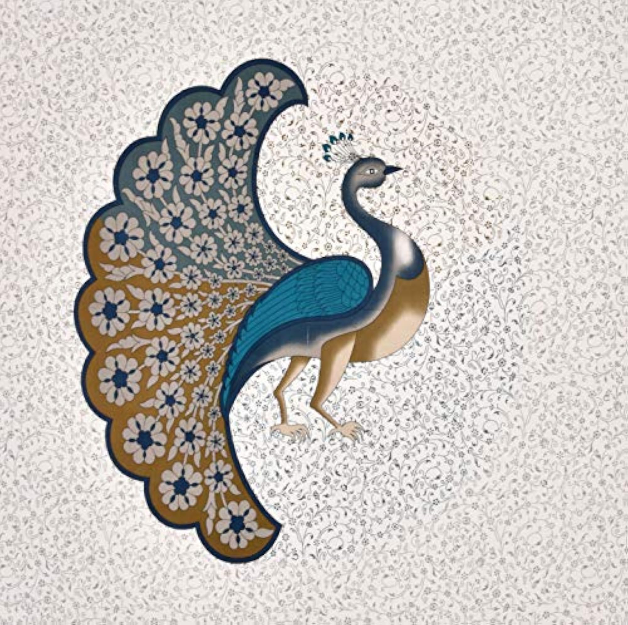 104 TC Pure Cotton Peacock Print Rajasthani Bedsheet Set