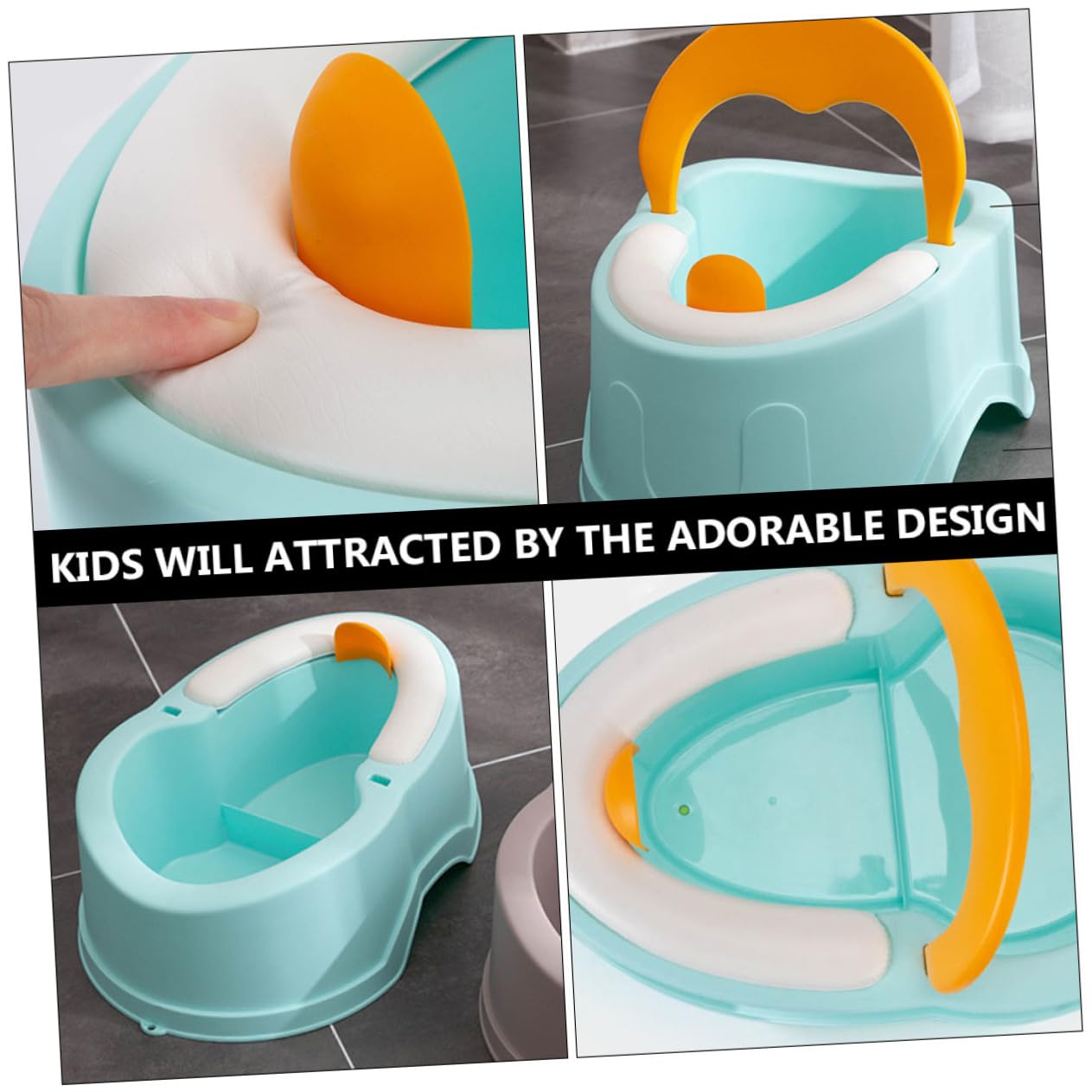 Inodoro Portátil para Bebés y Niños, Diseño Compacto Azul | Pp y Pvc, Forma de Dibujos Animados, Ligero y Fácil de Limpiar, Fácil de Llevar