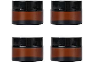 Beautiful Glass Jars for a Variety of Storage Needs: 4 Pack 1oz...