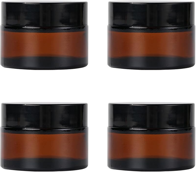 Frascos de vidro âmbar ZIYIZE com tampa de rosca, pacote com 4 de 30 mL