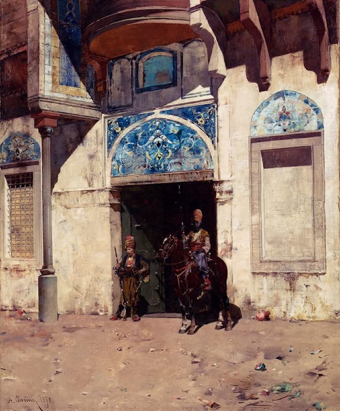 Impression sur Toile la Garde du Palais Alberto Pasini - Peinture Haute Définition