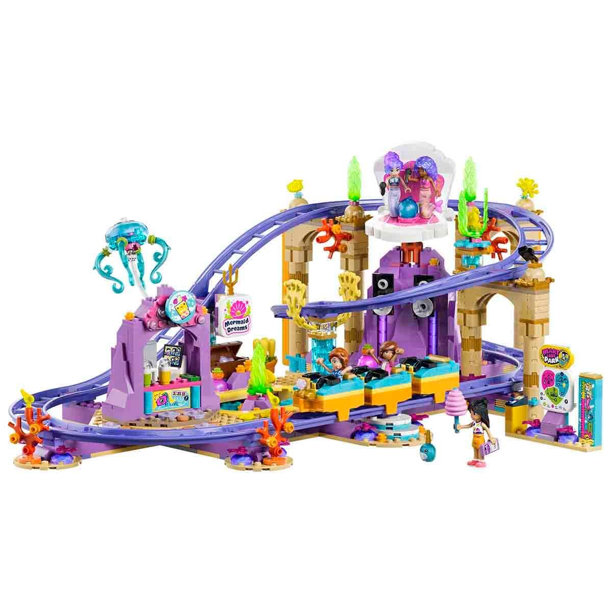 LEGO Friends Syrenkowa kolejka górska 42703 | Kolejka górska, zestaw z parkiem rozrywki, prezent dla dziewczynki i chłopca 8+, 864 elementy