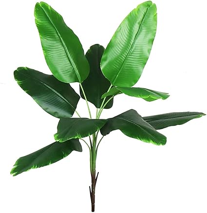 Amazon Ollain 人工植物 フェイクバナナツリー トロピカルモンステラ葉 フェイクトロピカルタートル大 ヤシの葉 フェイクグリーンブッシュ 緑の茂み パーティー アウトドア Uvガーデン耐性装飾 人工観葉植物 オンライン通販