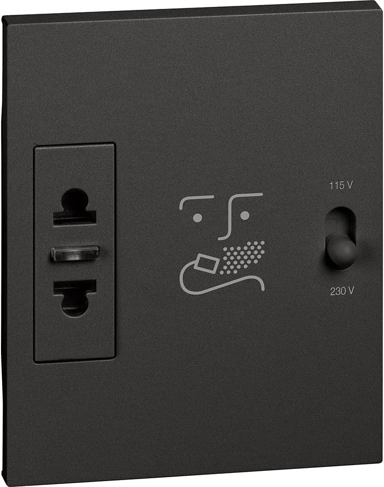 Presa Rasoio Doppia Tensione 115/230 V Cromato Lucido Knightsbridge - Foto 3