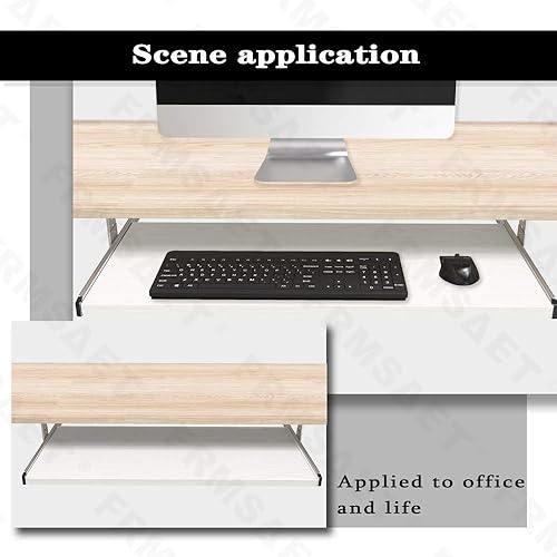 Miniatura 6 de FRMSAET Accesorios para Muebles Productos de Oficina Conjuntos de Hardware 202430 pulgadas Bandeja con Cajón para Teclado Soporte de Madera Bajo el