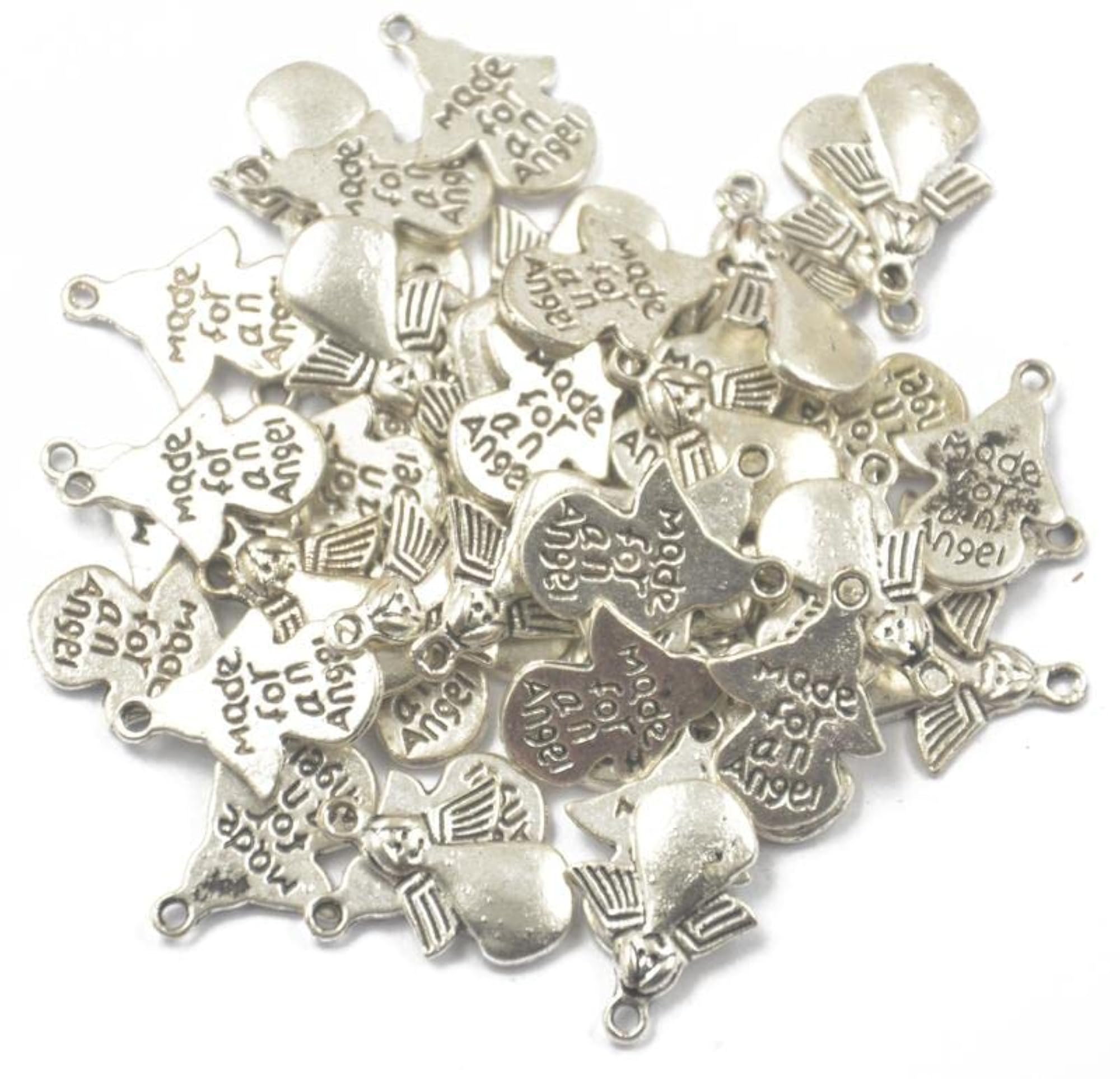 50 Pcs Tibetan Silver Filigree Heart Charms for DIY