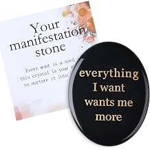 MAIBAOTA Black Obsidian Crystal Healing Crystals Black Obsidian Stone Natural Reiki Gemstone Self Love/Uplifting/Positive/Encouragement Gifts for Women Anxiety Relief Oval Worry Stones Pocket Hug