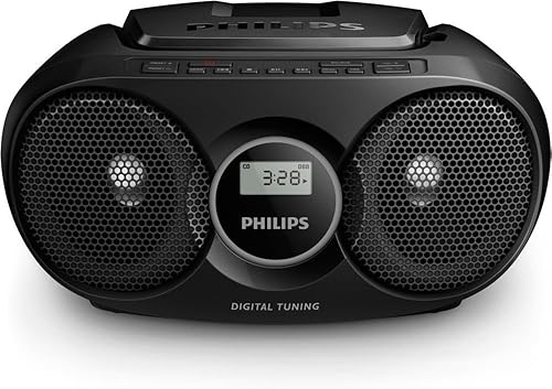 Miniatura 2 de Philips Reproductor de CD portátil Boombox Radio Reproductor de CD Combo para el hogar, altavoces de sonido estéreo y compatible con MP3CD-RRW,