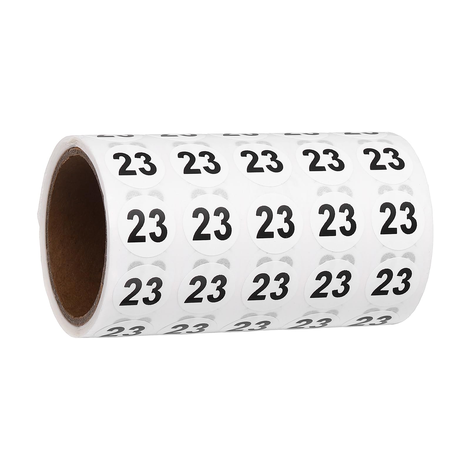 PATIKIL 1000pcs 0.6" Number Stickers, Number 23 Sticker Numbers Labels Round Small Vinyl Self Adhesive Label Circle Decals 1 Roll Dots for Photo Album Poster Organize Inventory, Black โ image 1