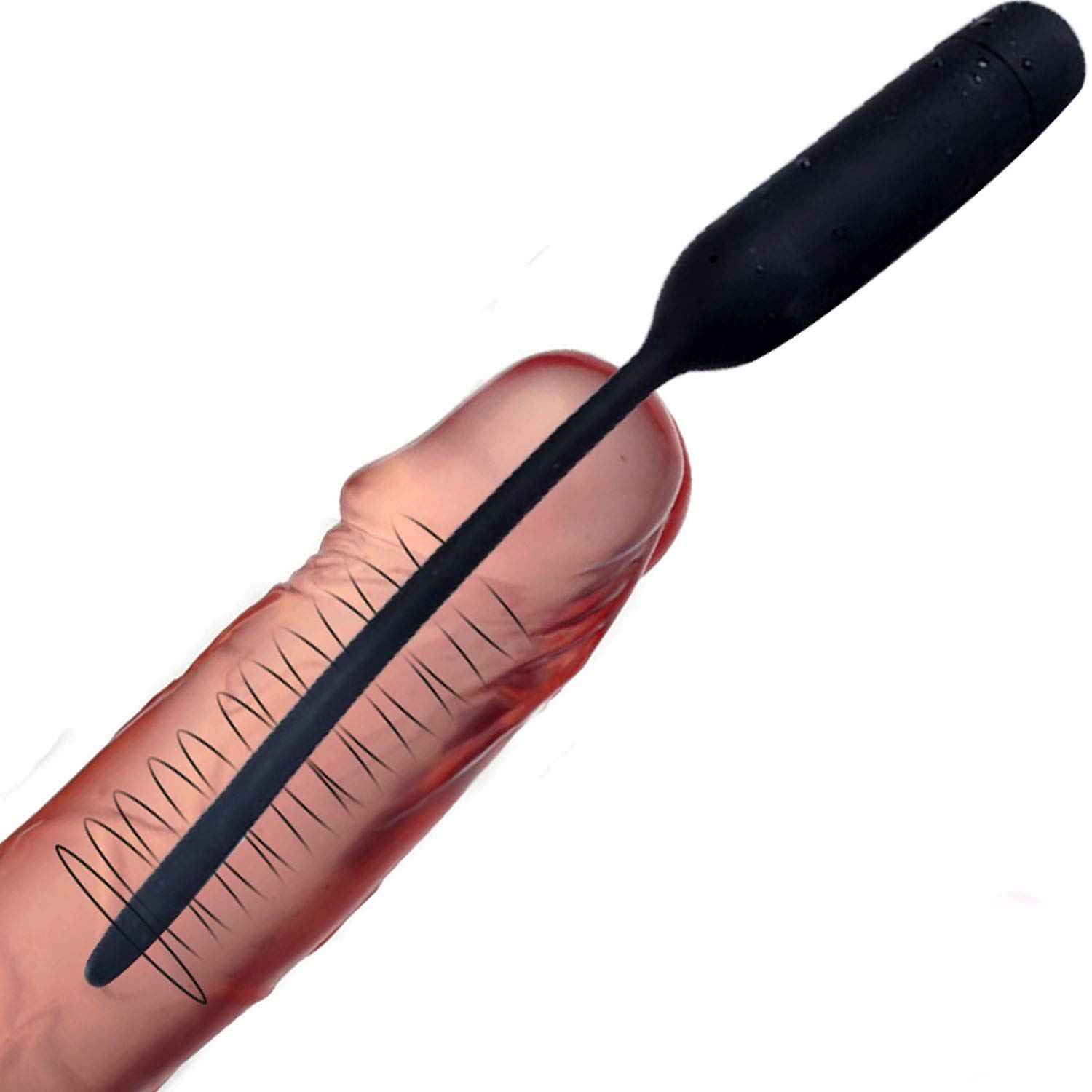 harnröhren vibrator Harnröhren Vibrator 10cm Schwarz Pearl Silikon Dilator main image 1
