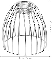 Vista 3 de Pantallas de lámpara, pantalla de jaula de metal, jaula de lámpara vintage, jaula de alambre de metal industrial vintage, jaula de alambre de metal