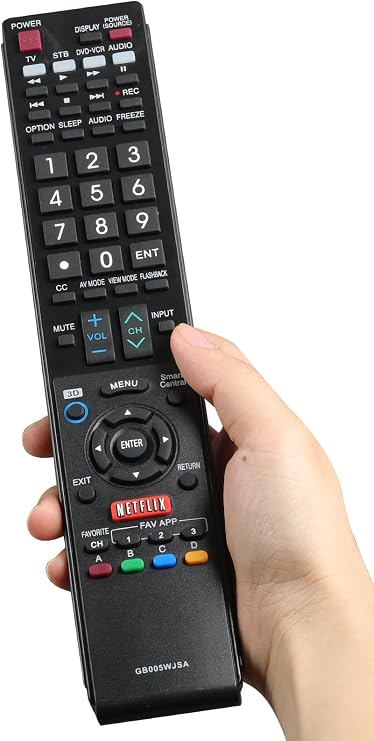 GB004WJSA GB005WJSA Universal TV Remote Control for All Sharp Smart Aquos TV -