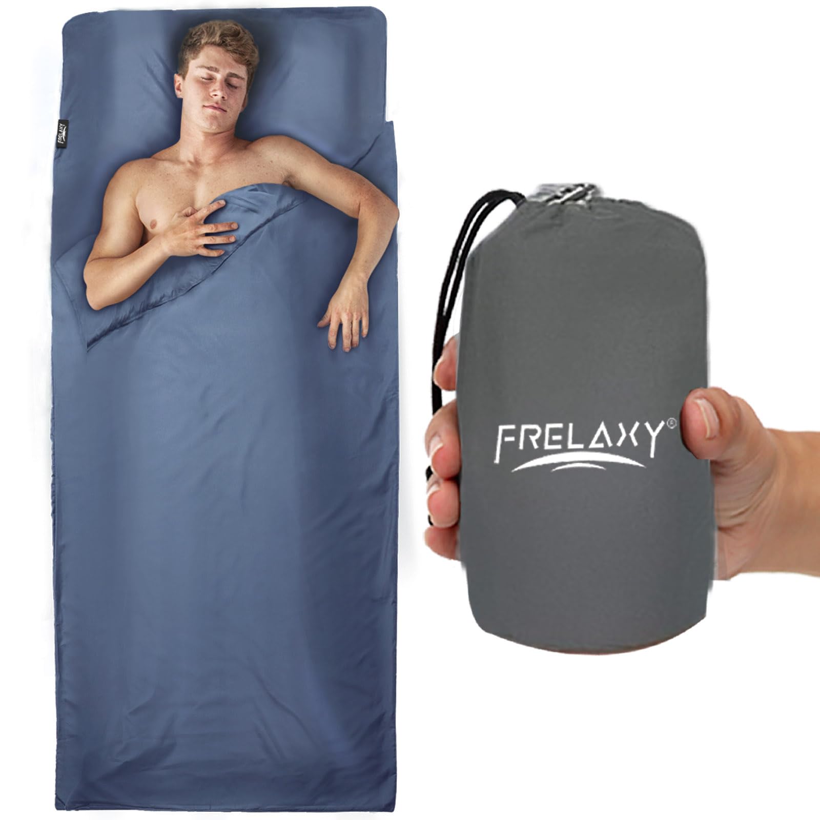 Sac De Couchage 2 En 1 LSTRAGY - Ultra-Léger Pour Refuge, Rando & Voyage - 95x220 Cm