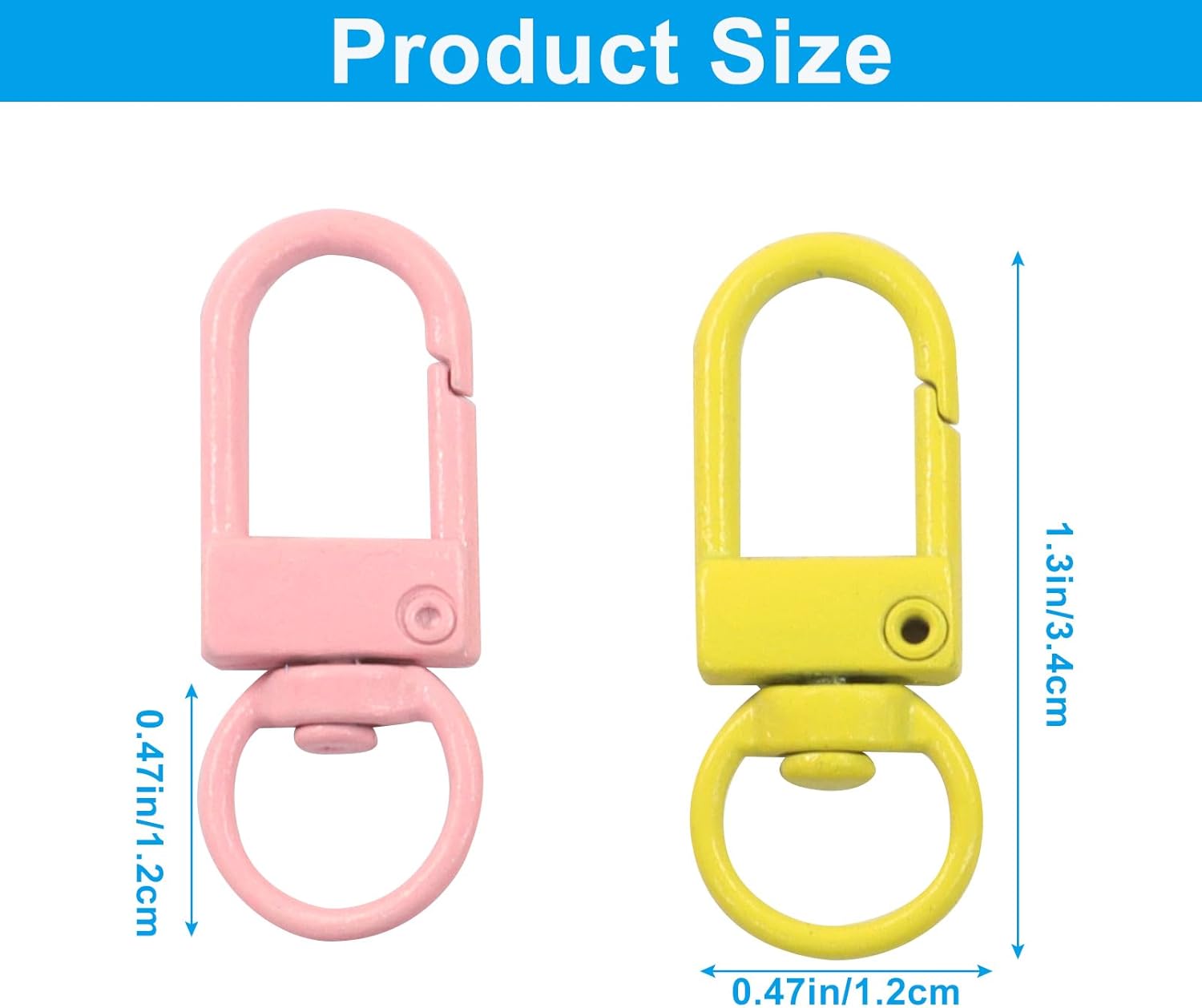 Zorfeter 50PCS Small Lobster Claw Clasps, Metal Lanyard Clips Swivel Snap Hooks, Jewelry Making Connector for Key Chains/Purses/Straps/Bag Charms - Image 3