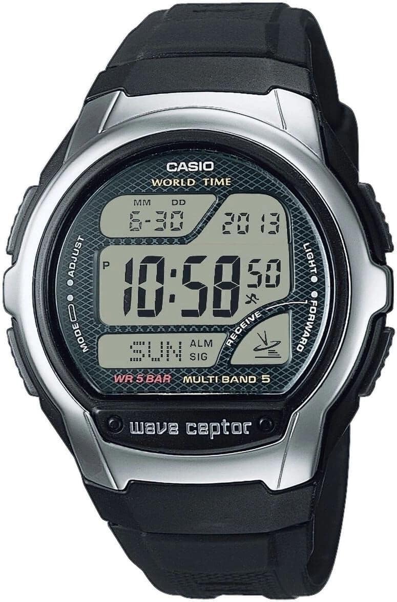 Men's Digital Quartz Watch with Plastic Strap WV-58R-1AEF, Black, WV-58R-1AEF-AMZUK