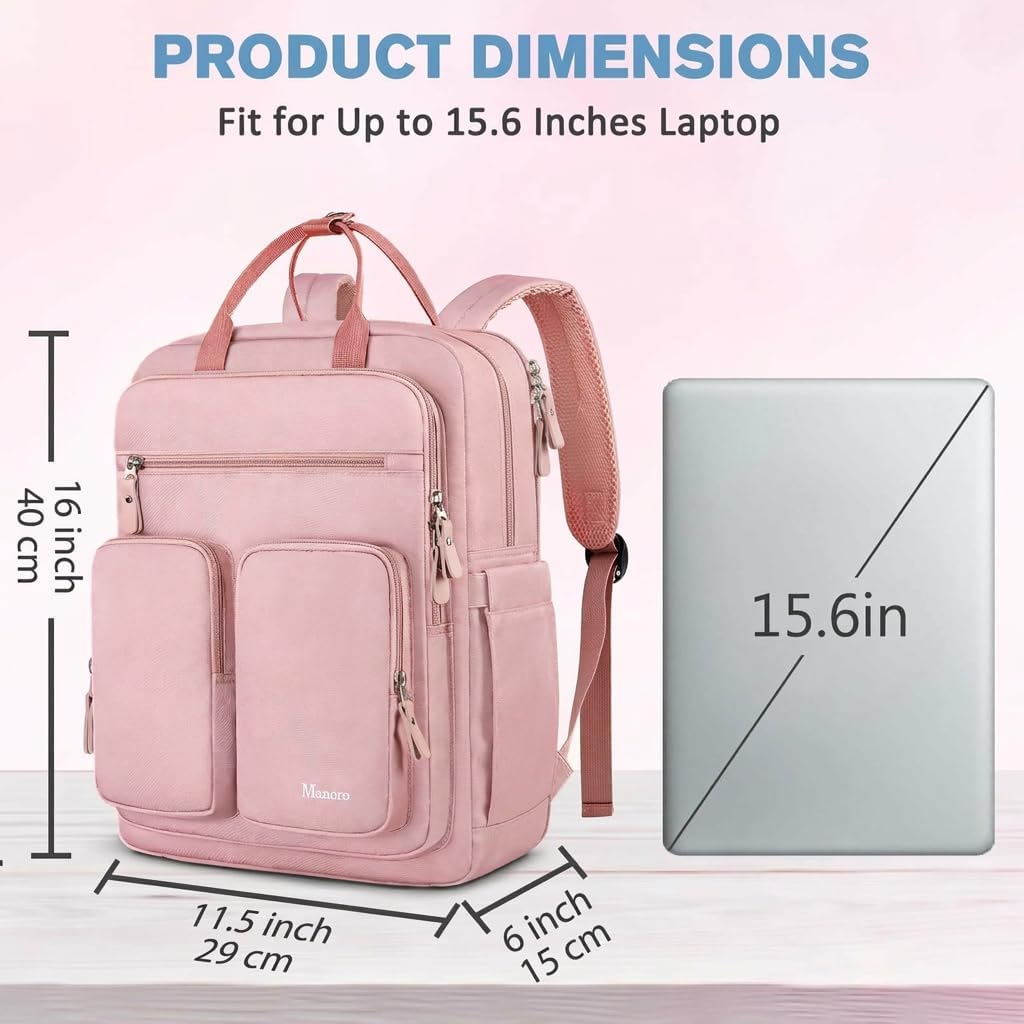 Mancro Laptop Backpack 15.6 inch & 17.3 inch 2 Set, Large Travel Laptop Backpack with Laptop Compartment