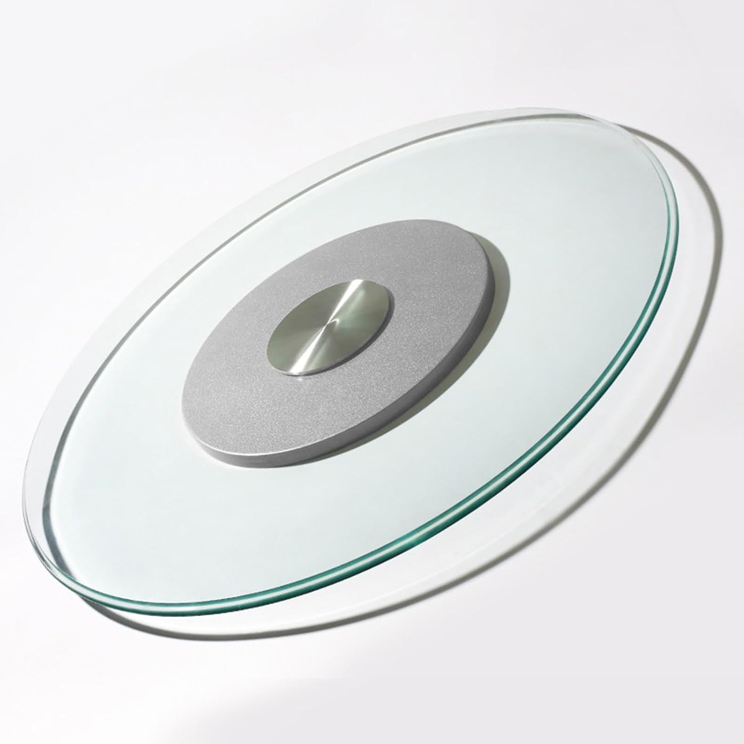 Glass Lazy Susan Turntable for Dining Table,360° Silent Rotatable Susan Turntable Tempered Glass Round Rotating Tray,for Kitchen,Dining & Coffee Table