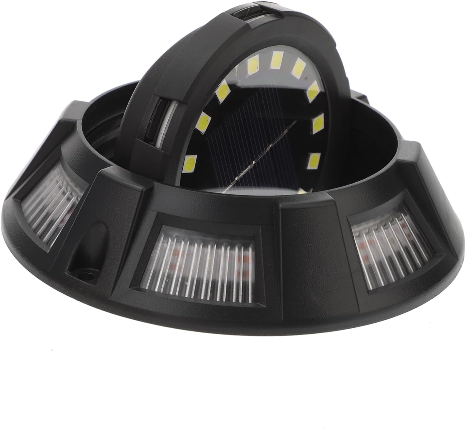 Vaguelly 4Pcs Outdoor Solar Garden Lights In Ground Pathway Lawn LED Landscape Lighting with Rotatable Side Glow for Patio Walkway Decoration