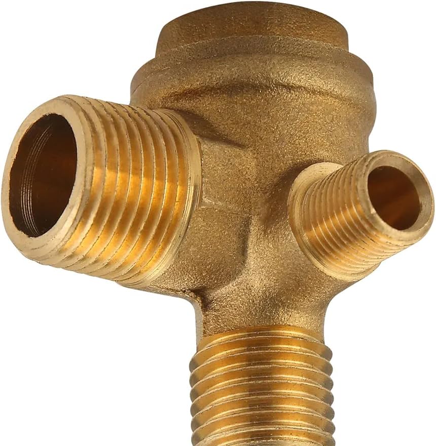 MAXAIR Brass Non Return Valve/Check Valve 3-Port 90° Degree Male Threaded Pnumatic Air Compressor Accessories (G Threaded 3/8 X 1/4 X 1/8") (B0CS8V227W) Amazon Price History, Amazon Price Tracker