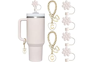 4PCS Aesthetic Yellow Stanley Cup Accessory Kit