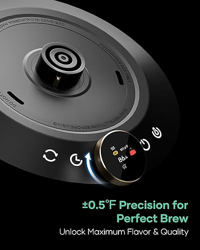 Miniatura 6 de Cocinare FLOW M6 Pro Hervidor Eléctrico de Cuello de Cisne con Diseño de Cambio de Color, Control de Temperatura ±0.5℉ para Café y Té de