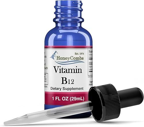 Gotas líquidas de vitamina B12, gotas de cianocobalamina líquida B12 para apoyar la función cerebral y la salud cardíaca, suplemento energético de