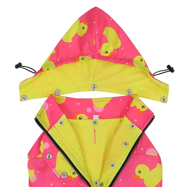 Foto 7 de 7 de HDE Poncho Impermeable para Perro, Chaqueta Impermeable de Doble Capa con Cremallera y Capucha extraíble