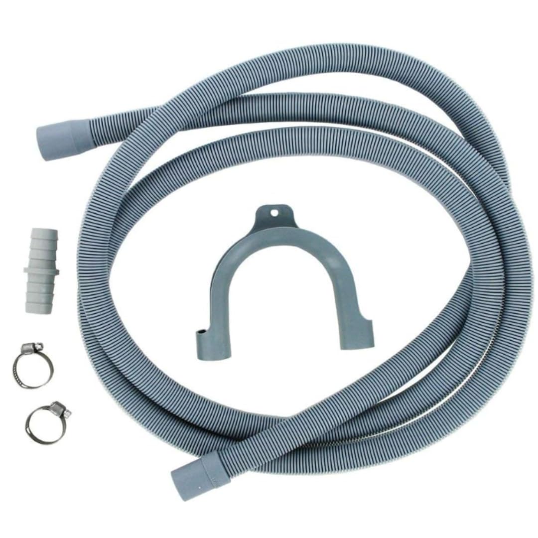 Utiz Grey 2.5M Universal Drain Hose For Washing Machines/Dishwasher Right Angle End, 9Mm / 21Mm Connection – Fits Most Brands